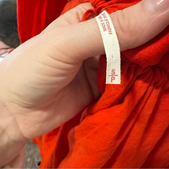 Free People Formentera Long Sleeve Mini Dress Red - Small Oversized - Picture 15 of 16